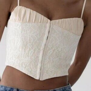 RUMORED Versailles Corset Size 10 White Lace / Ivory  NWT